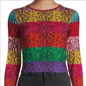 Alice and Olivia snakeskin top